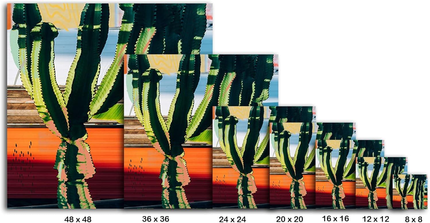 image:imageArmen Living Cactus Succulents 652 Square Wrapped Canvas Wall Art Print 20 x 2048 x 48