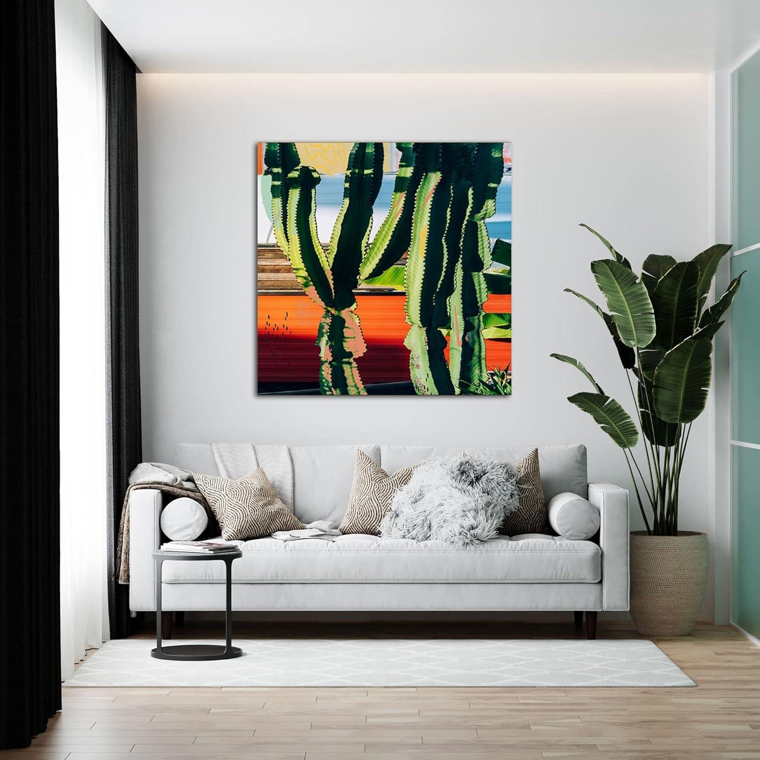 image:imageArmen Living Cactus Succulents 652 Square Wrapped Canvas Wall Art Print 20 x 2048 x 48
