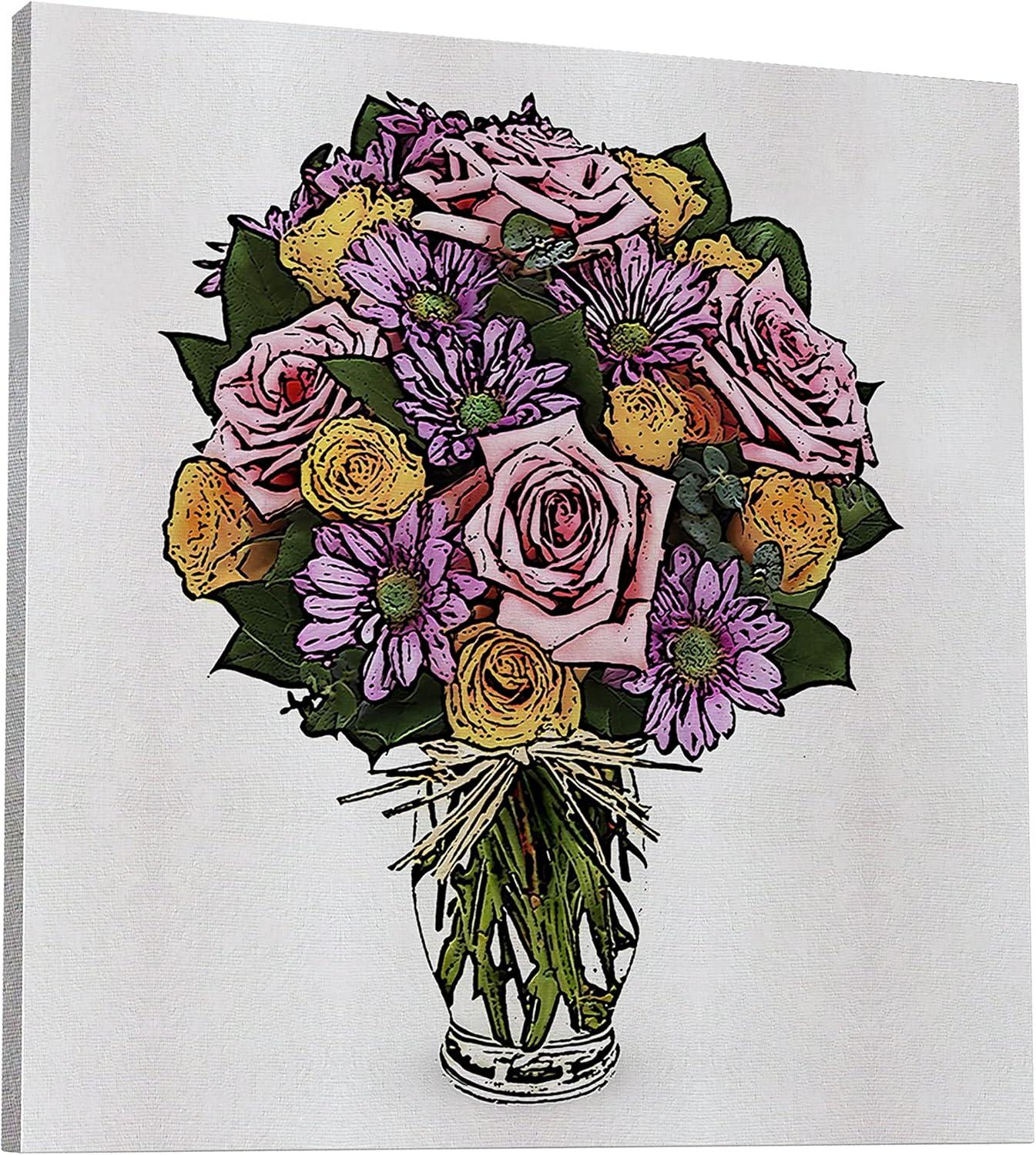 image:imageArmen Living Festive Bouquet III Square Wrapped Canvas Wall Art Print 20 x 2016x16