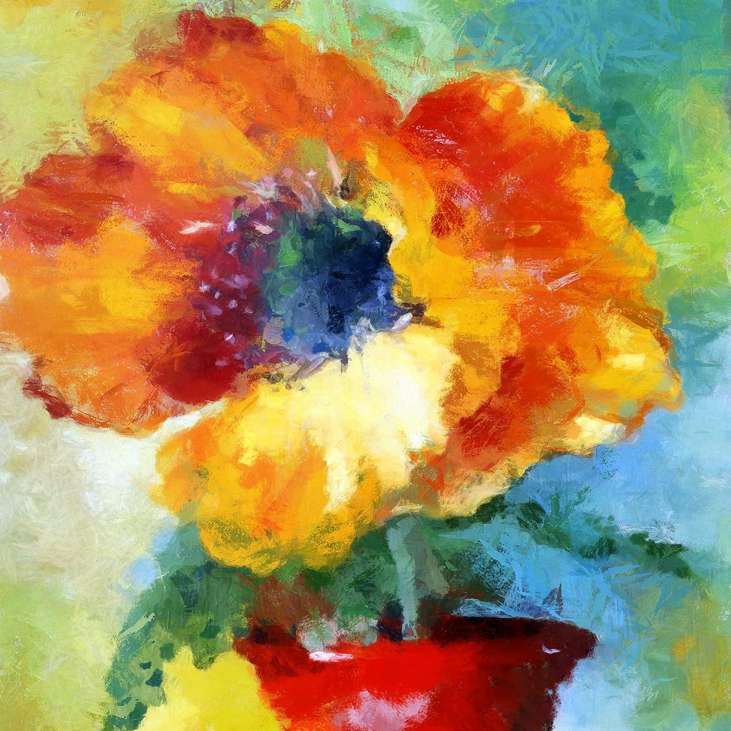 image:imageArmen Living Potted Flowers 204 Square Wrapped Canvas Wall Art Print 16 x 1620x20