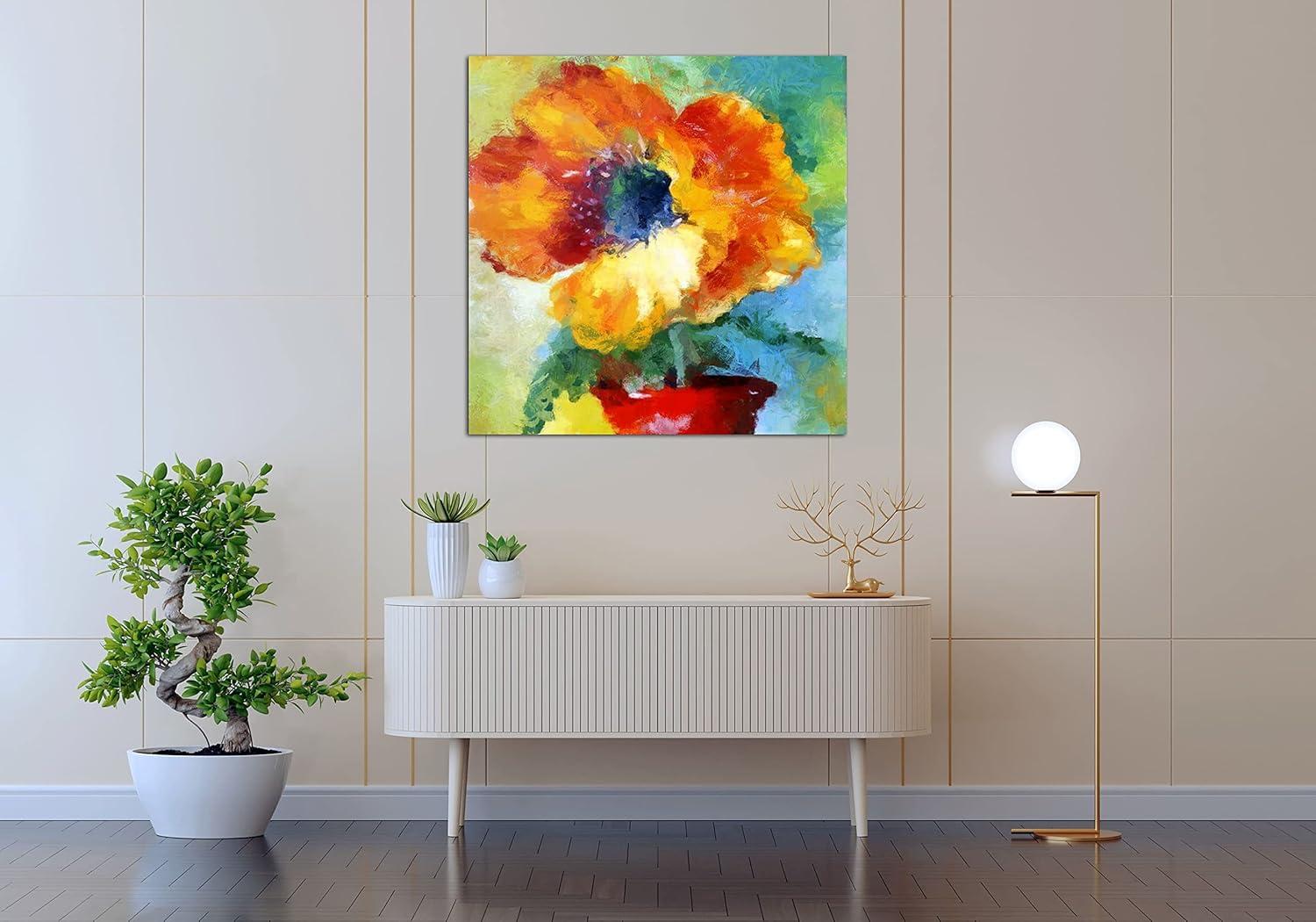 image:imageArmen Living Potted Flowers 204 Square Wrapped Canvas Wall Art Print 16 x 1636x36