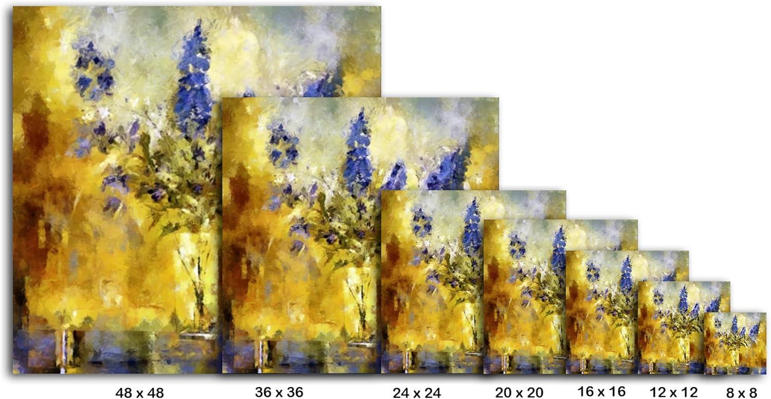 image:imageArmen Living Purple Bloom Square Wrapped Canvas Wall Art Print 48 x 4848x48