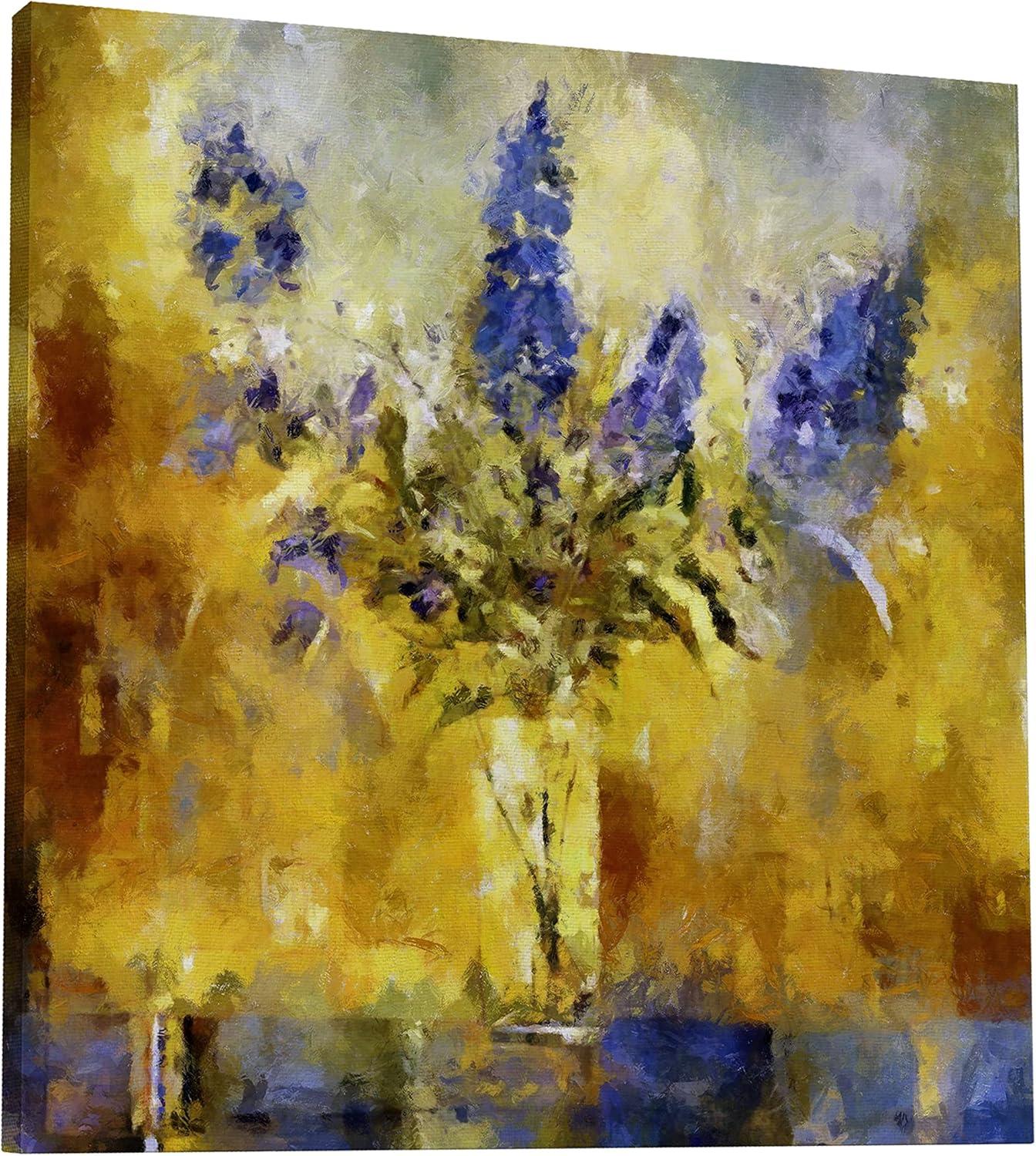 image:imageArmen Living Purple Bloom Square Wrapped Canvas Wall Art Print 48 x 4848x48