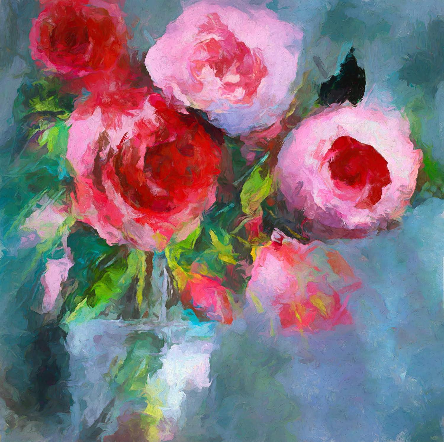 image:imageArmen Living Red Roses 230 Square Wrapped Canvas Wall Art Print 24 x 2412x12