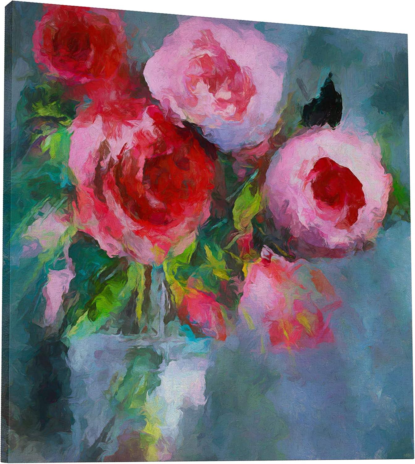image:imageArmen Living Red Roses 230 Square Wrapped Canvas Wall Art Print 24 x 2412x12