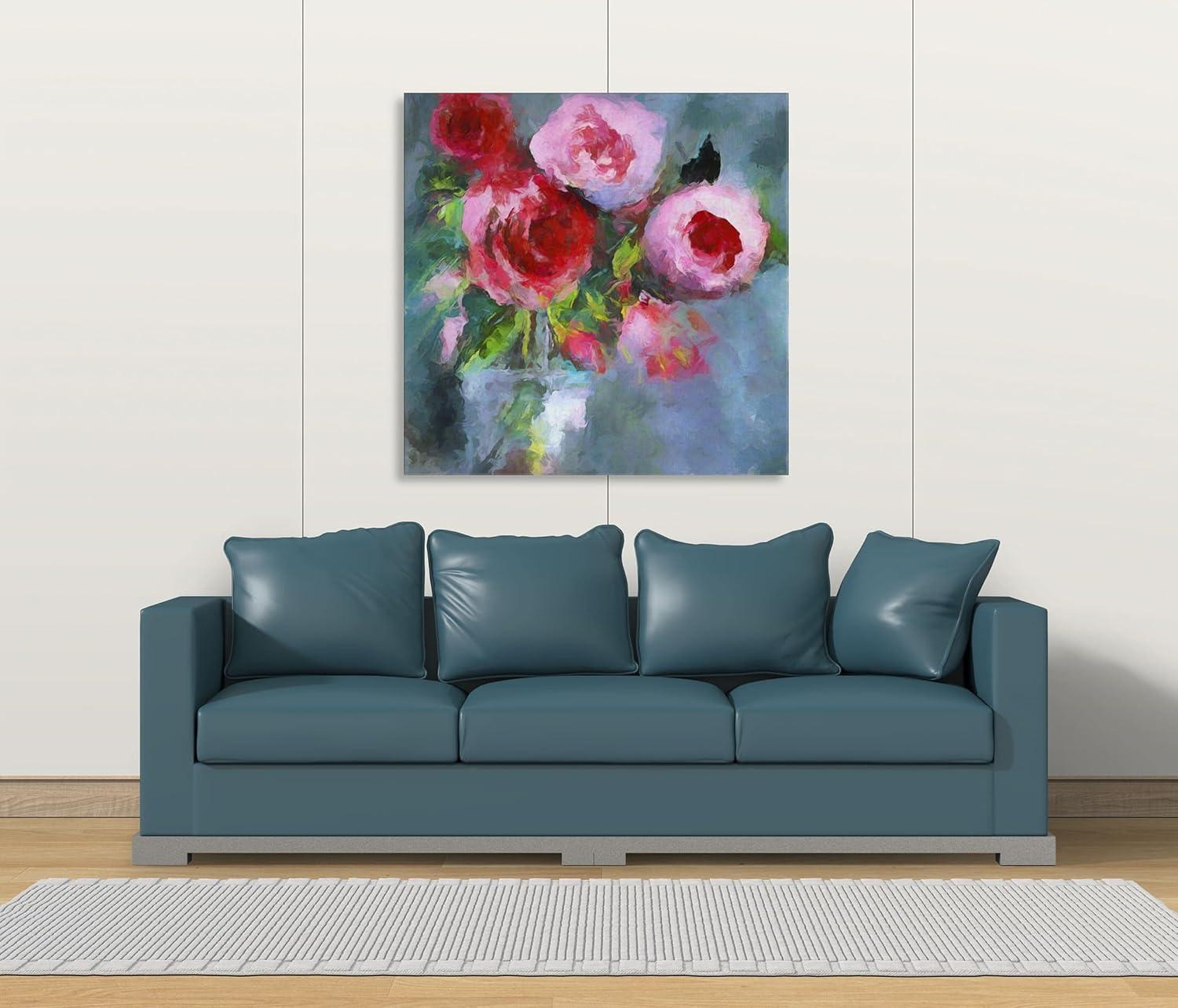 image:imageArmen Living Red Roses 230 Square Wrapped Canvas Wall Art Print 24 x 2416x16