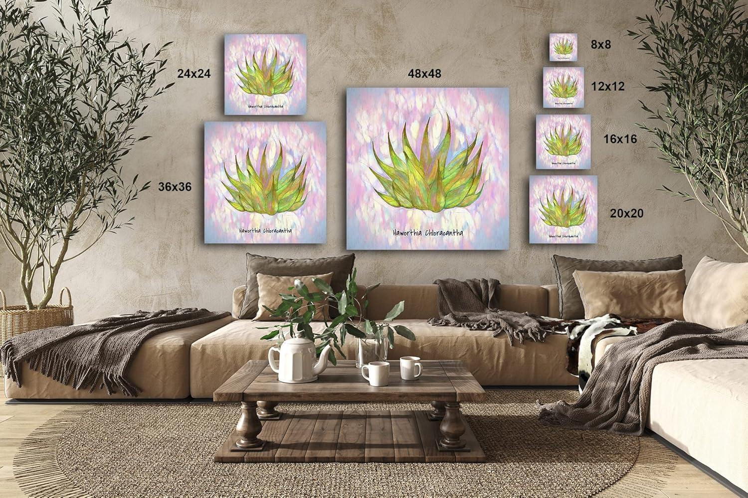 image:imageArmen Living Saguaro Moonlight Square Wrapped Canvas Wall Art Print 36 x 3636 x 36