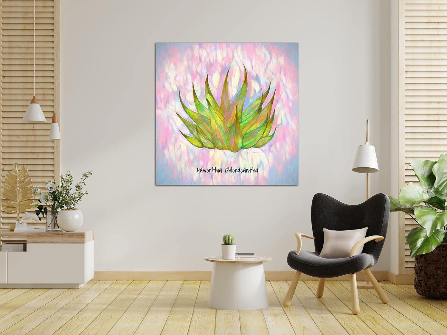 image:imageArmen Living Saguaro Moonlight Square Wrapped Canvas Wall Art Print 36 x 3636 x 36