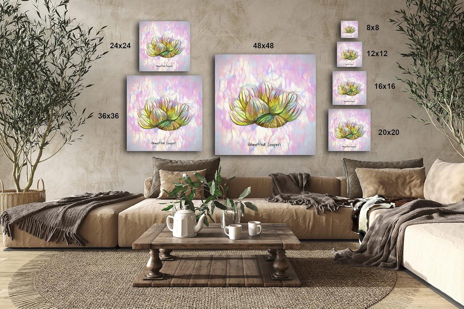 image:imageArmen Living Saguaro Sunshine Square Wrapped Canvas Wall Art Print 48 x 4820 x 20
