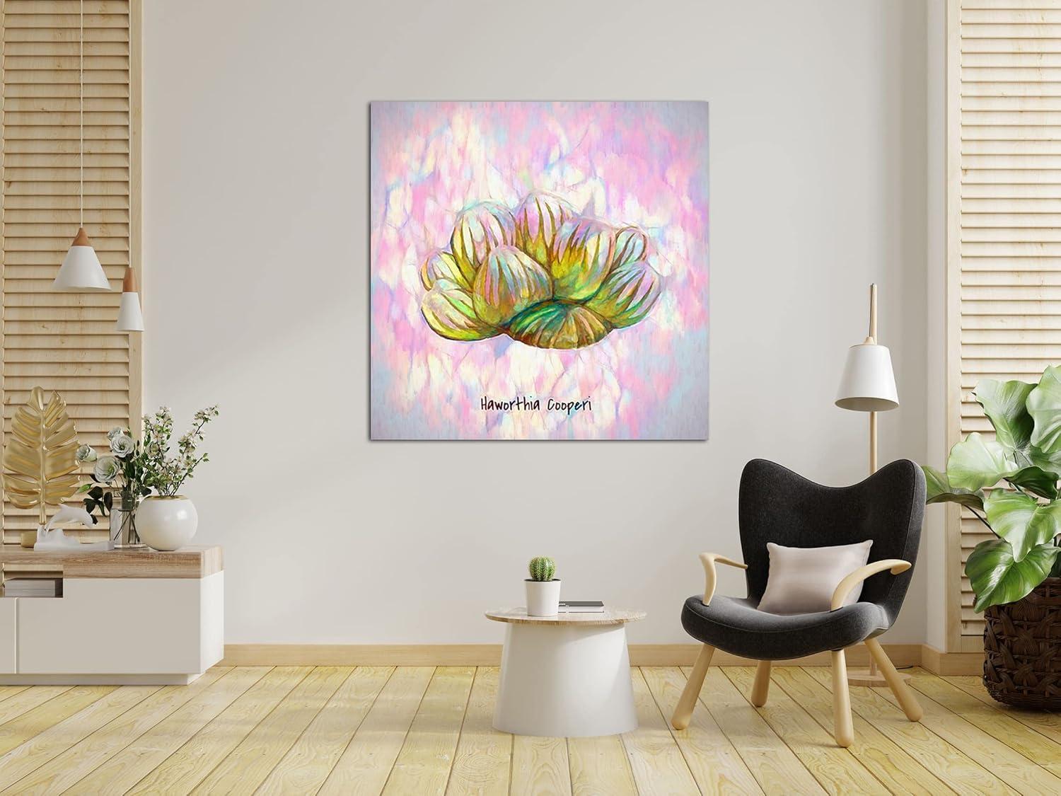 image:imageArmen Living Saguaro Sunshine Square Wrapped Canvas Wall Art Print 48 x 4820 x 20