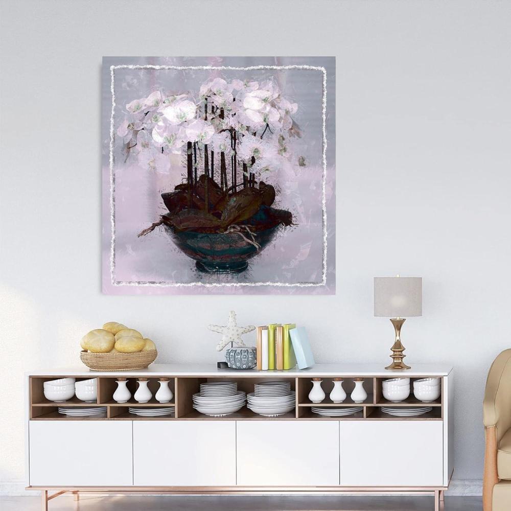 image:imageArmen Living Floral 237B  Square Wrapped Canvas Wall Art Print 8 x 836x36