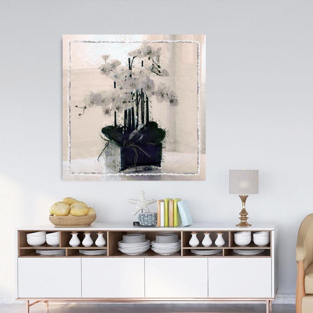 image:imageArmen Living Floral 239B Square Wrapped Canvas Wall Art Print 36 x 3648x48