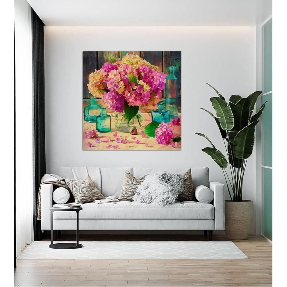 image:imageArmen Living Hydrangeas 330 Square Wrapped Canvas Wall Art Print 16 x 1648x48