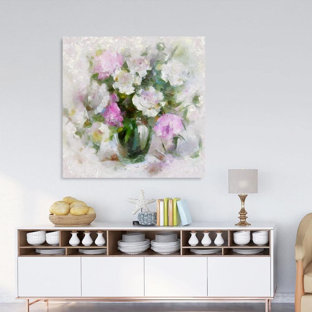image:imageArmen Living Romantic Bouquet 246 Square Wrapped Canvas Wall Art Print 8 x 88x8