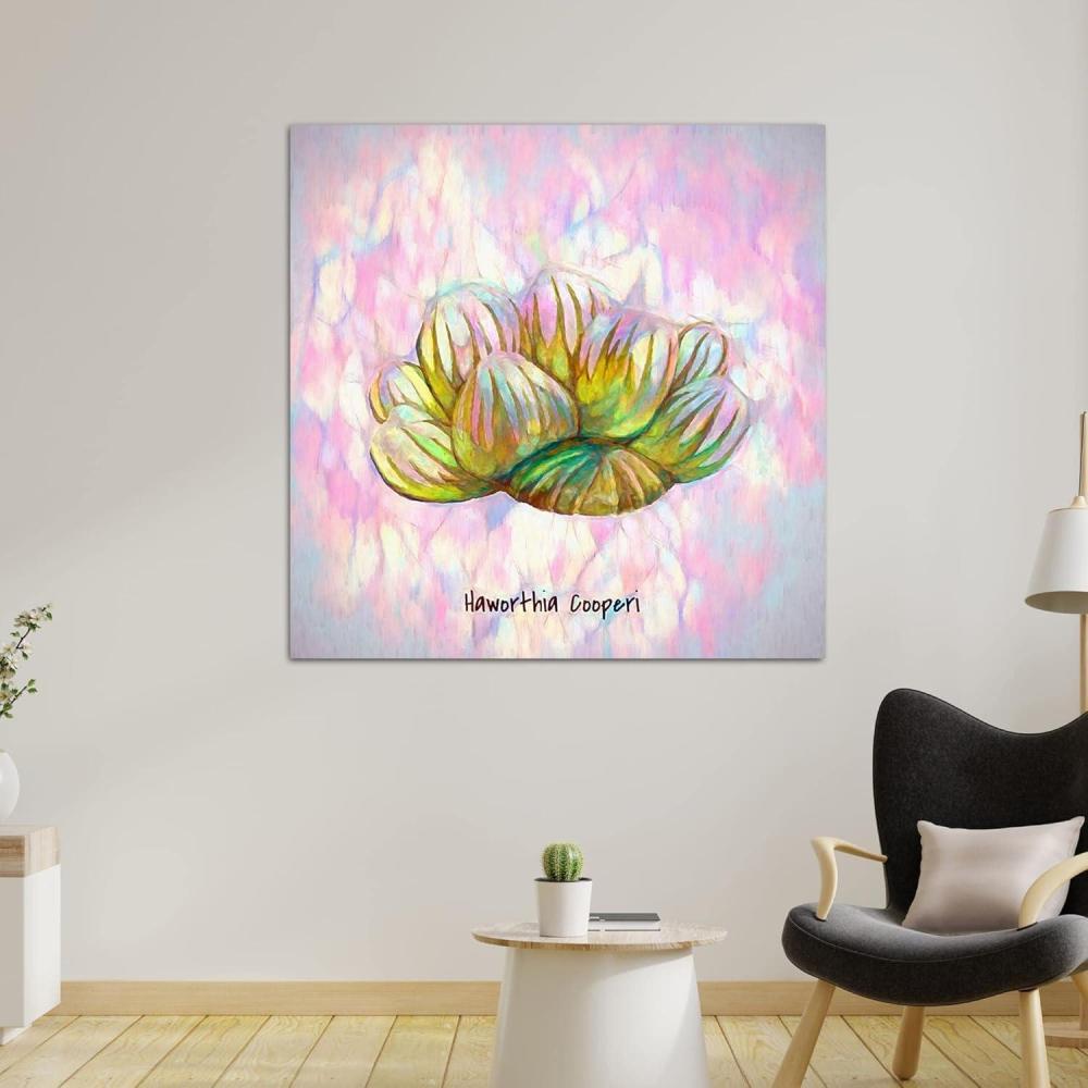 image:imageArmen Living Saguaro Sunshine  Square Wrapped Canvas Wall Art Print 48 x 4820 x 20