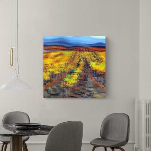 Armen Living Field of Dreams II – Square Wrapped Canvas Wall Art Print 48 x 48(12″L x 12″W)