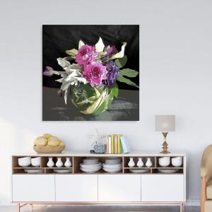 Armen Living Floral 80 – Square Wrapped Canvas Wall Art Print 8 x 8(12×12)