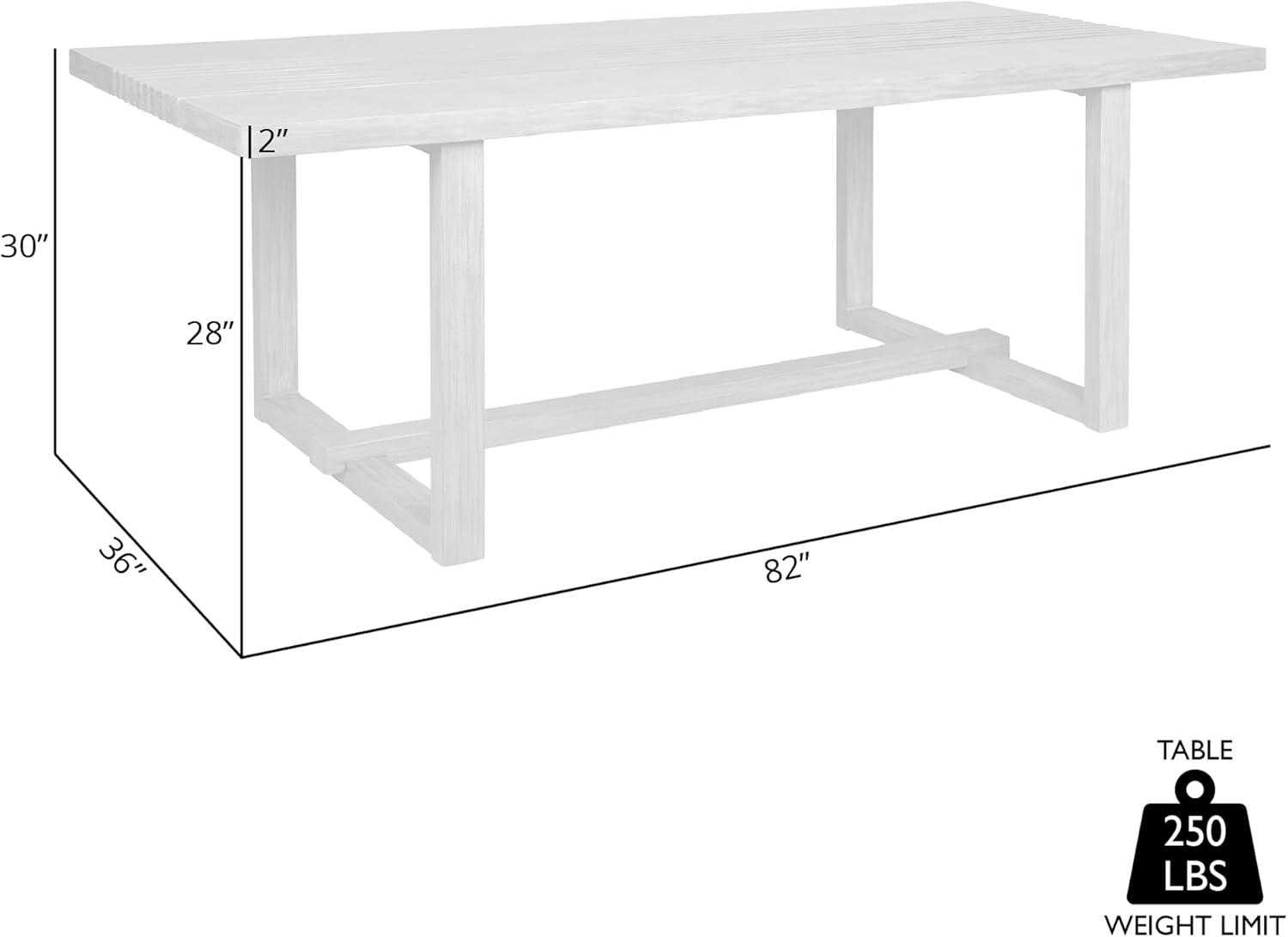 image:imageArmen Living Vivid Outdoor Patio Dining Table in Light Eucalyptus Wood