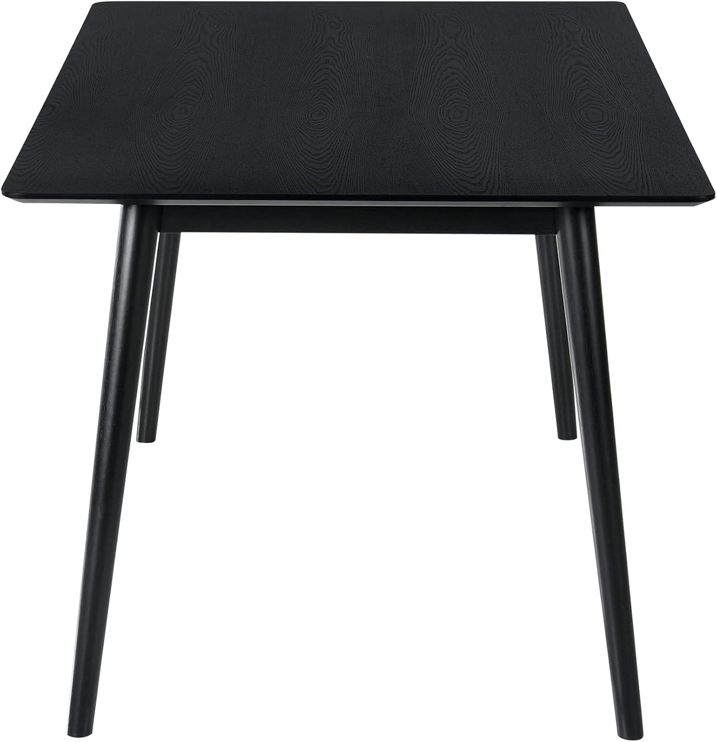 image:imageArmen Living Westmont Santana 5 Piece Walnut Wood Dining Table Set with Charcoal FabricCharcoal and Black