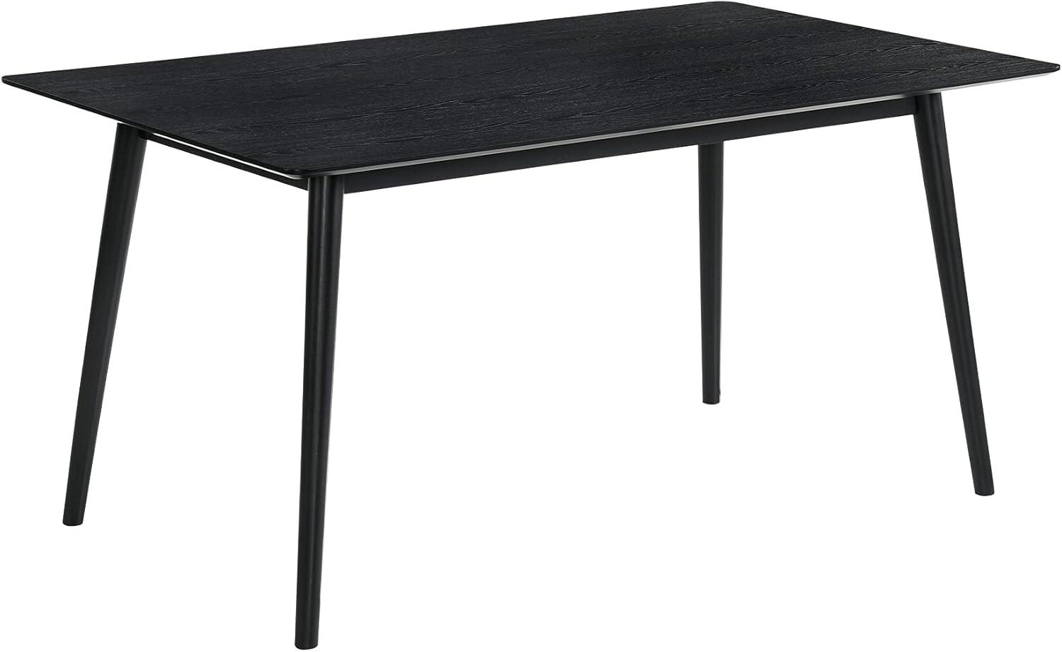 image:imageArmen Living Westmont Santana 5 Piece Walnut Wood Dining Table Set with Charcoal FabricCharcoal and Black