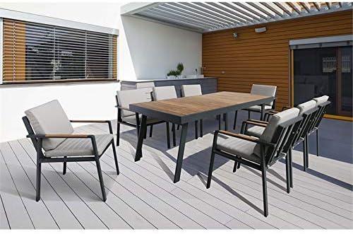 image:imageArmen Living Nofi Outdoor Dining Table CharcoalTeak Wood