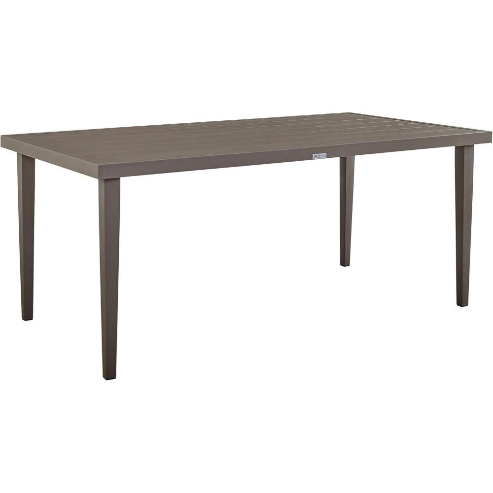 image:imageArmen Living Silvana Outdoor Aluminum Gray Rectangle Dining Table
