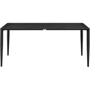 Armen Living Beowulf Outdoor Patio Dining Table in Aluminum