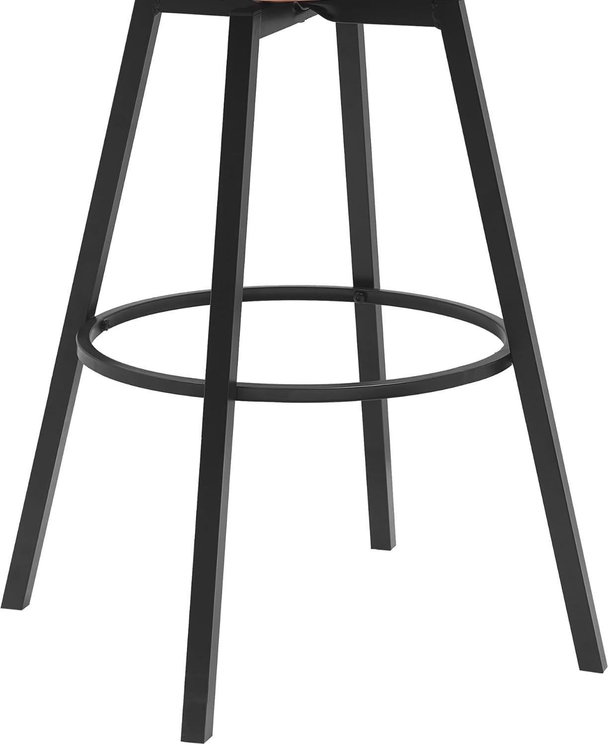 image:imageAthena 27 Swivel Black Wood Counter Stool in Light Gray Fabric with Black Metal Set of 3Cream