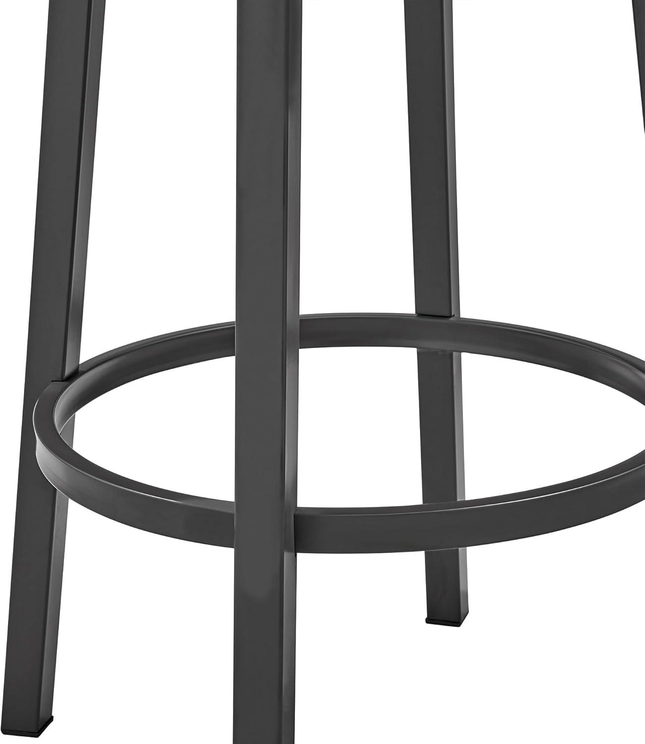 image:imageCohen 30 Bar Height Swivel Bar Stool in Java Brown Finish and Chocolate Faux Leather