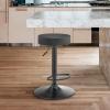 image:imageArmen Living Dax Backless Dark Gray Faux Leather Adjustable Height Bar Stool