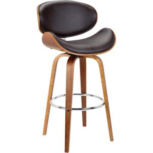 Armen Living Solvang Mid-Century Swivel Counter Height Barstool, 26″(26″ Counter Height)