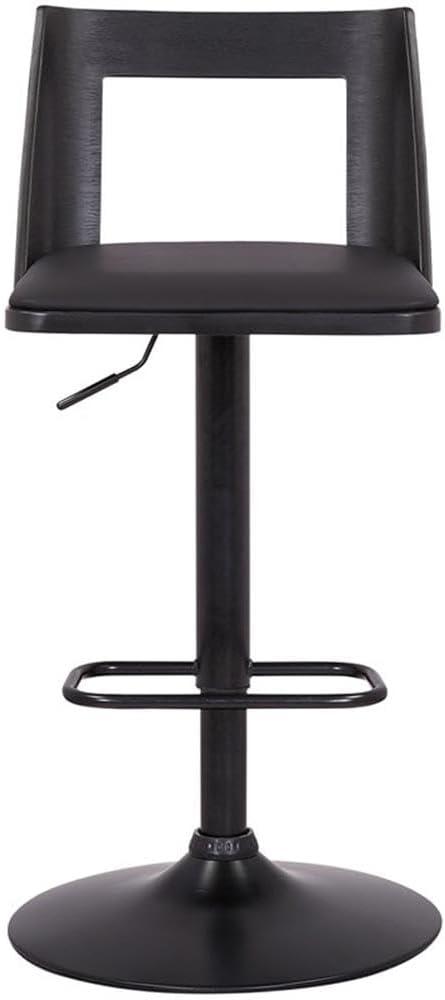 image:imageArmen Living Milan 2434 Faux LeatherWood Swivel Bar Stool in Black