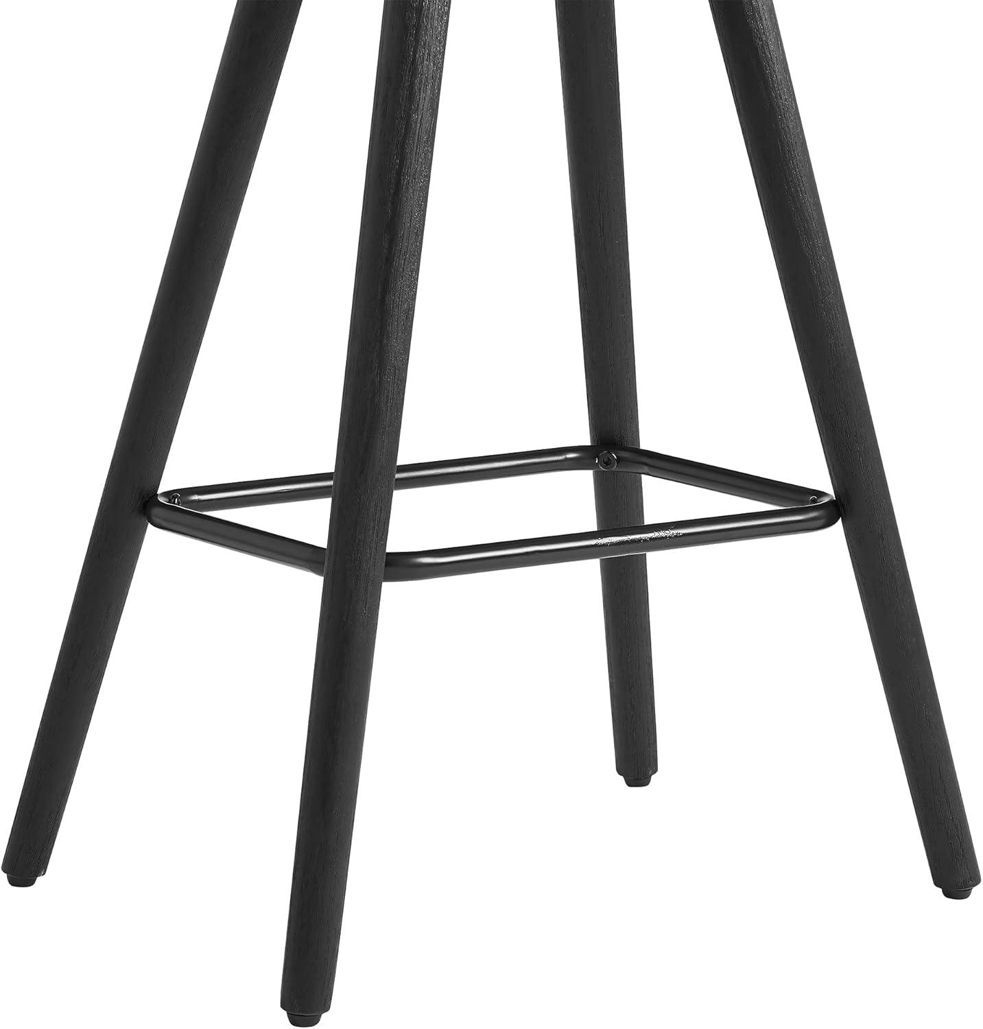 image:imageArmen Living Piper 26 Counter Height Backless Bar Stool in Cream Faux Leather and Walnut WoodGrayBlack
