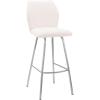 image:imageArmen Living Tandy 26 Faux LeatherMetal Counter Stool in WhiteStainless Steel