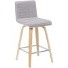 Gray Fabric/Oak