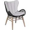 image:imageArmen Living Fanny Modern Outdoor Patio Dining Chair in Light Eucalyptus Wood and Charcoal RopeCharcoal