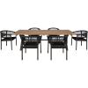 image:imageArmen Living GlendoraDoris Modern Outdoor Patio Dining 7 Piece Set Black