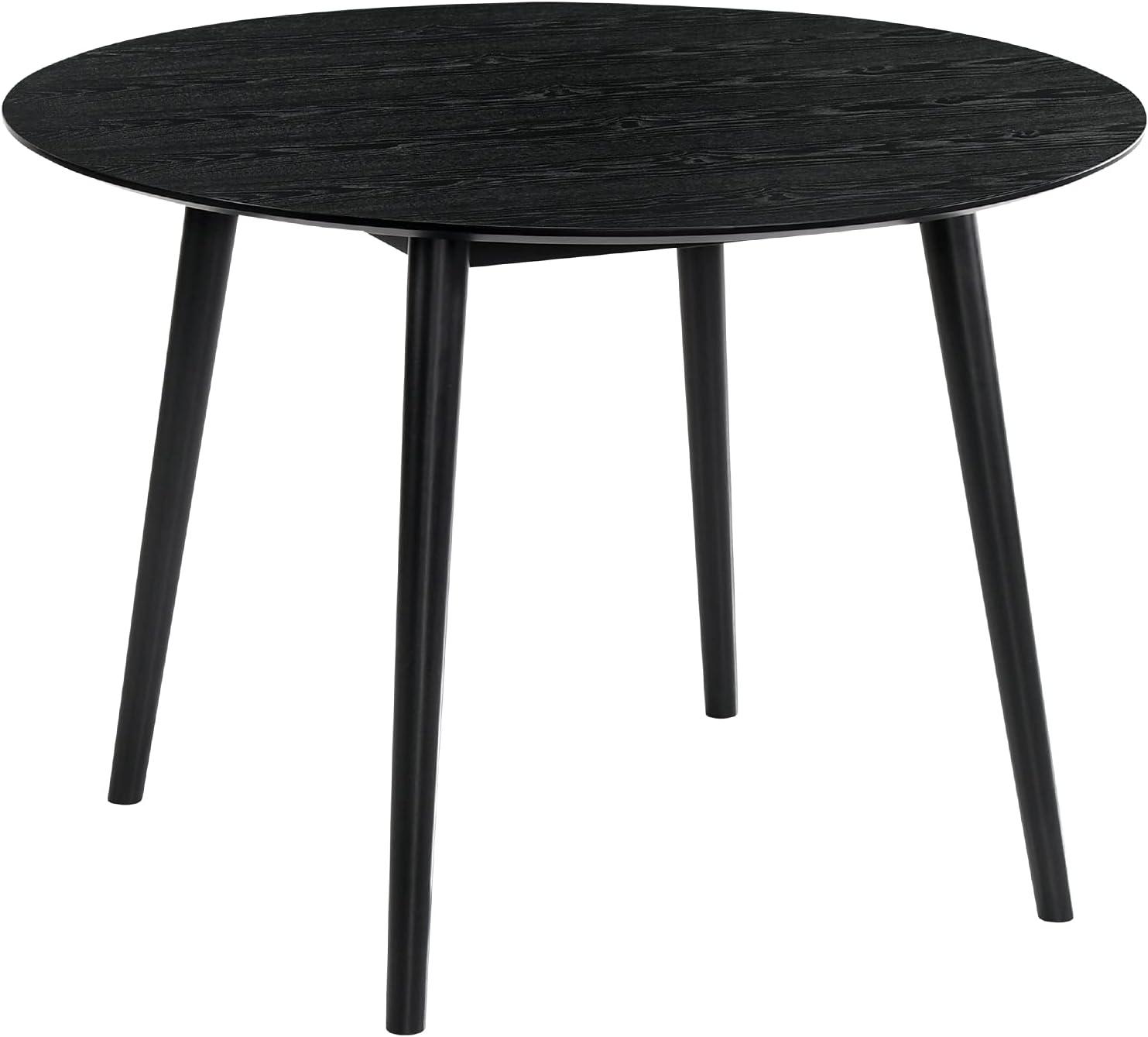 image:imageArmen Living Arcadia and Juno 5 Piece Dining Set 42 Round CharcoalBlack Wood
