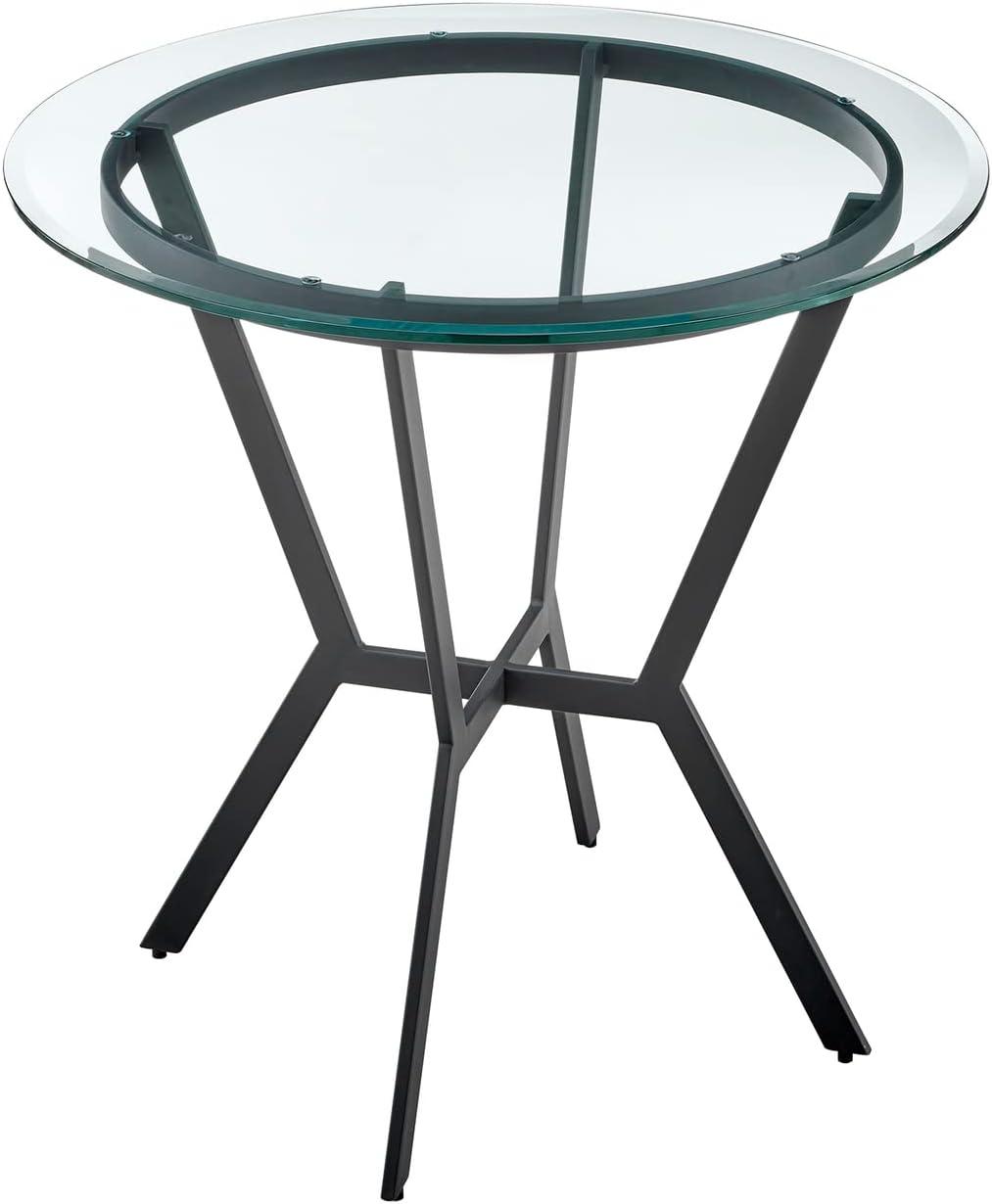 image:imageArmen Living Naomi and Lorin 4Piece Counter Height Dining Set in Black Metal and Grey Faux Leather3Piece