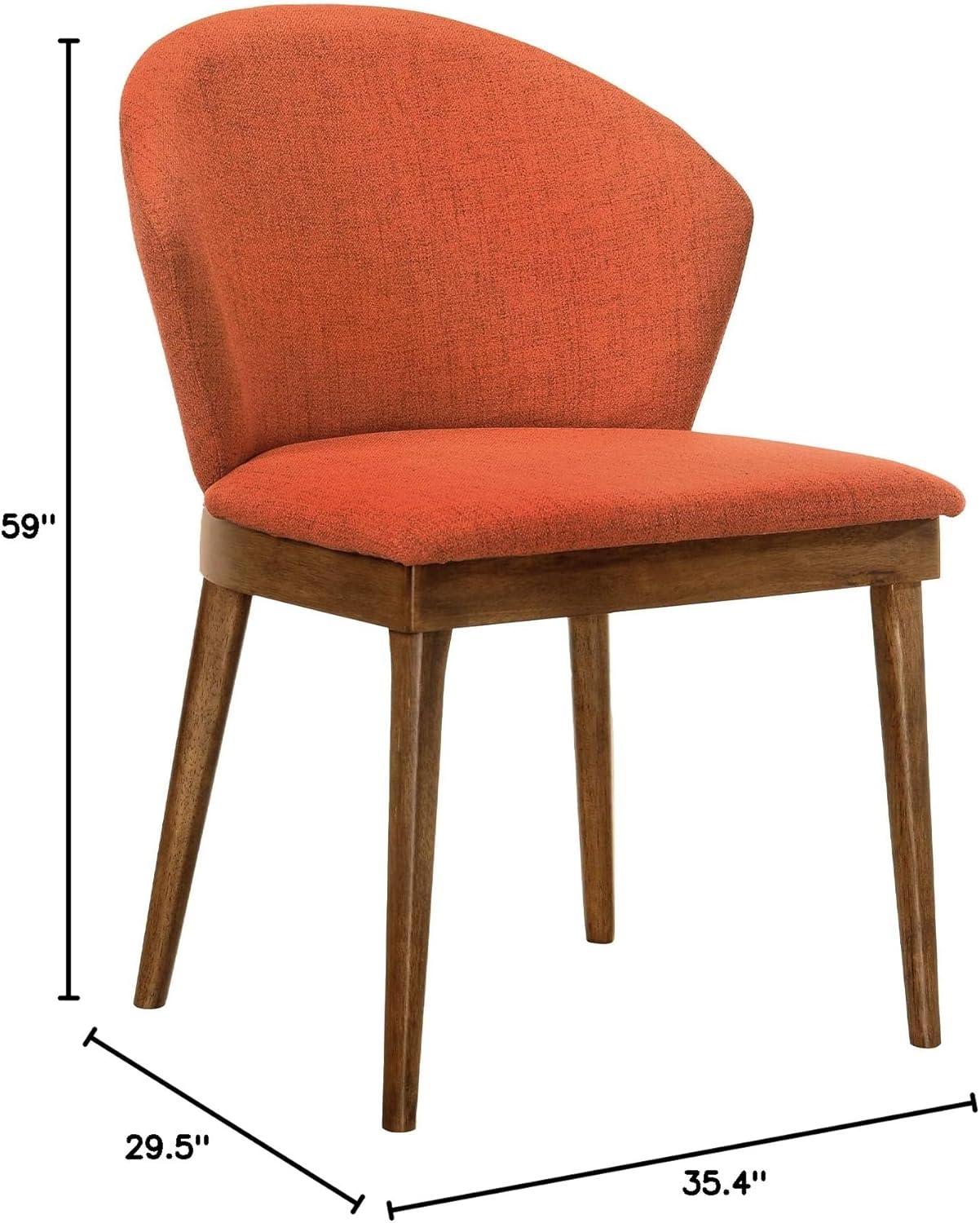 image:imageArmen Living Westmont and Juno Orange and Walnut 5 Piece Dining Set 59 Rectangular Charcoal