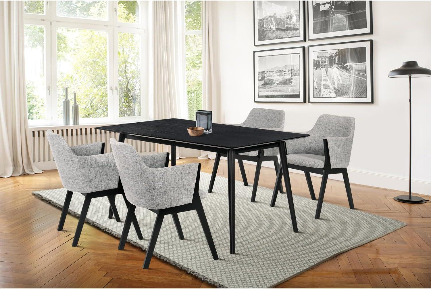 image:imageArmen Living Westmont and Renzo 5Piece Fabric Dining Set in GrayBlack
