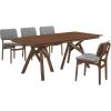 image:imageArmen Living Cortina Lima 5 Piece Walnut Dining Set Grey