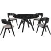 image:imageArmen Living Venus Jackie 5 Piece Black Dining Set Brown