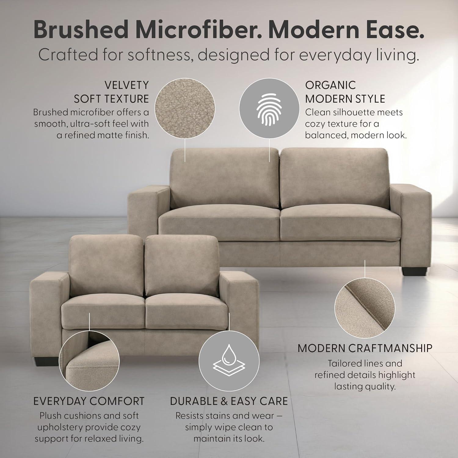 image:imageYvonne 2Piece Fabric Living Room Set in FlintTundra