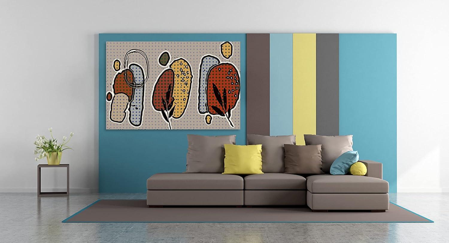 image:imageArmen Living Boho Abstract 60 Rectangular Wrapped Canvas Wall Art Print 60 x 4060x40
