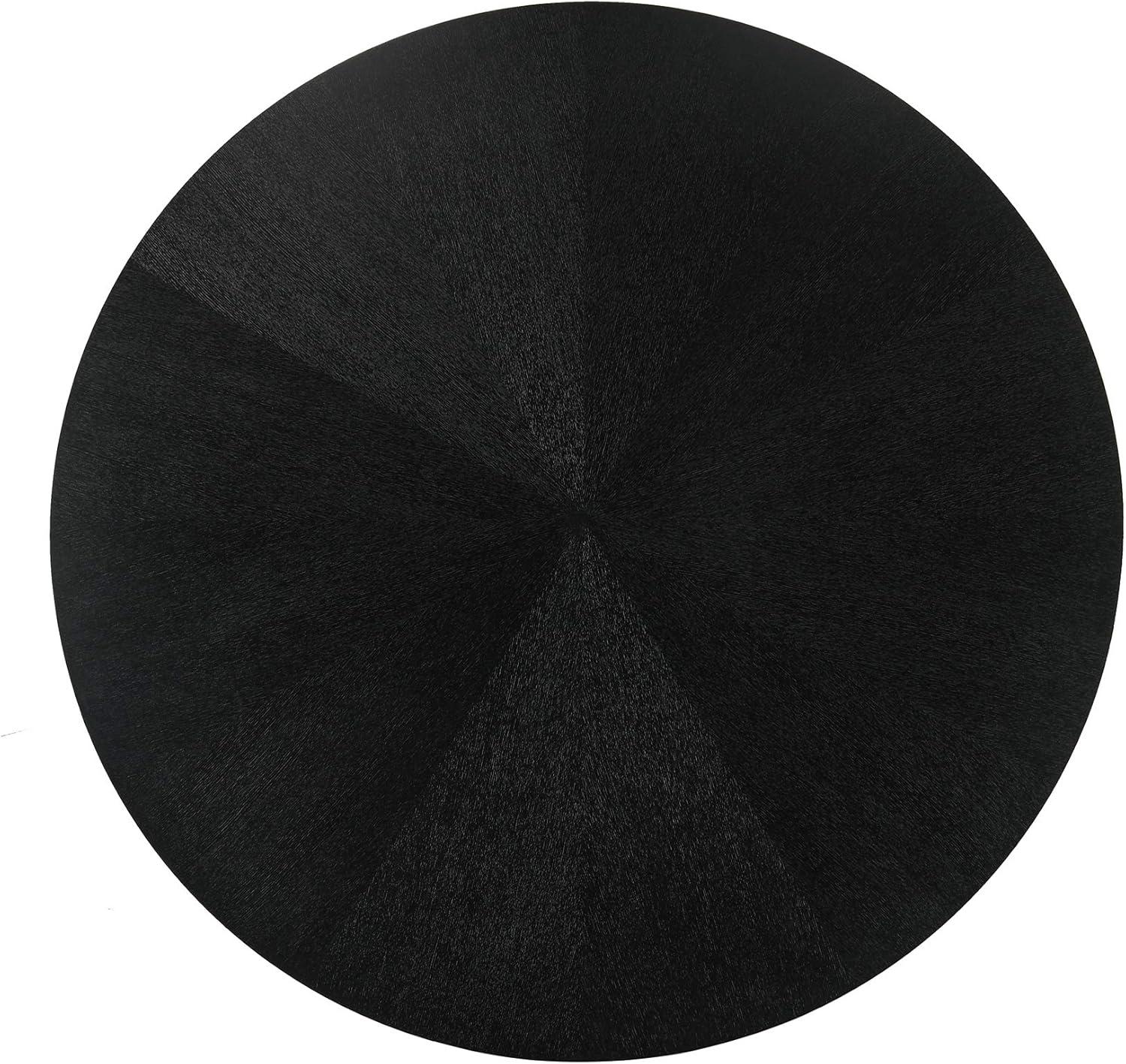 image:imageArmen Living Cirque Santana 5 Piece Black Wood Dining Table Set with Charcoal Fabric