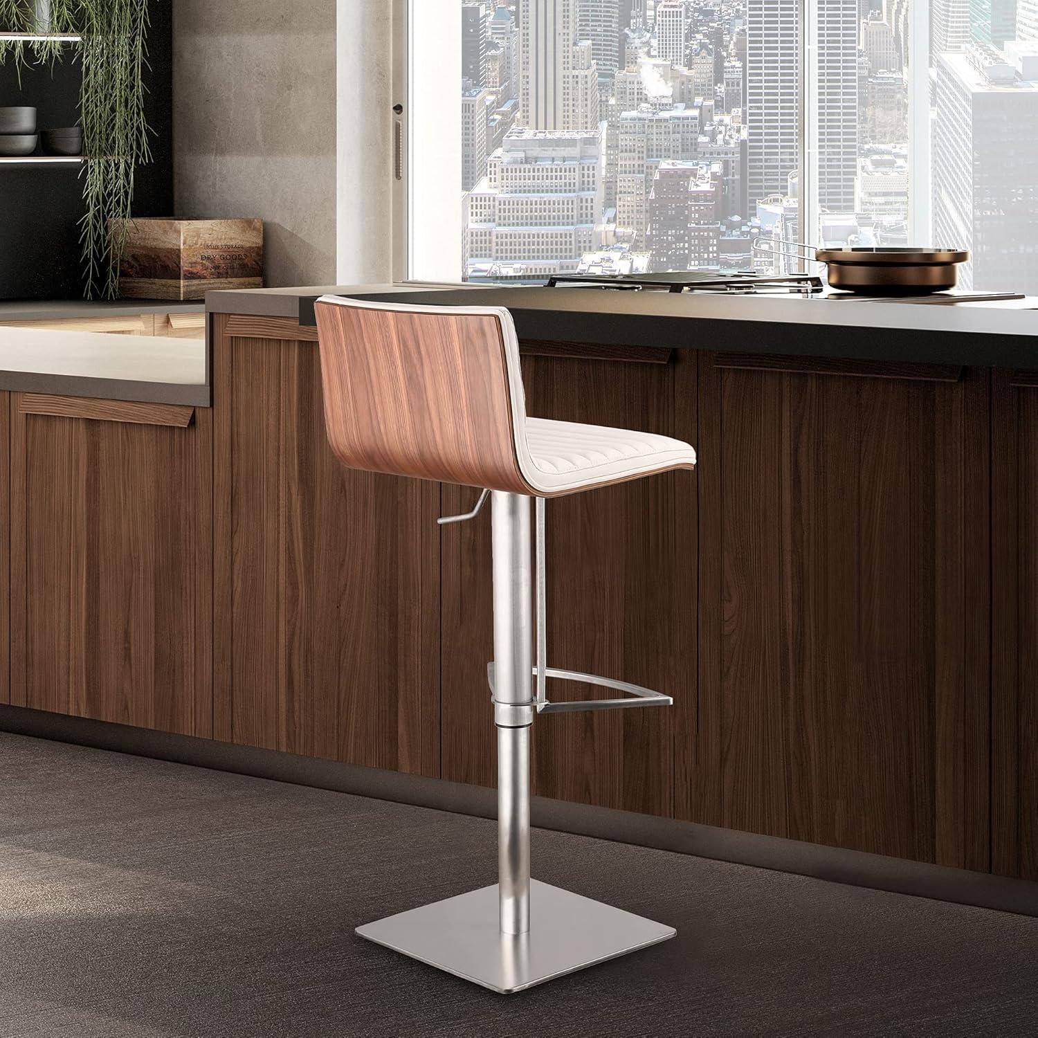 image:imageArmen Living Caf Adjustable Faux Leather Swivel Bar Stool
