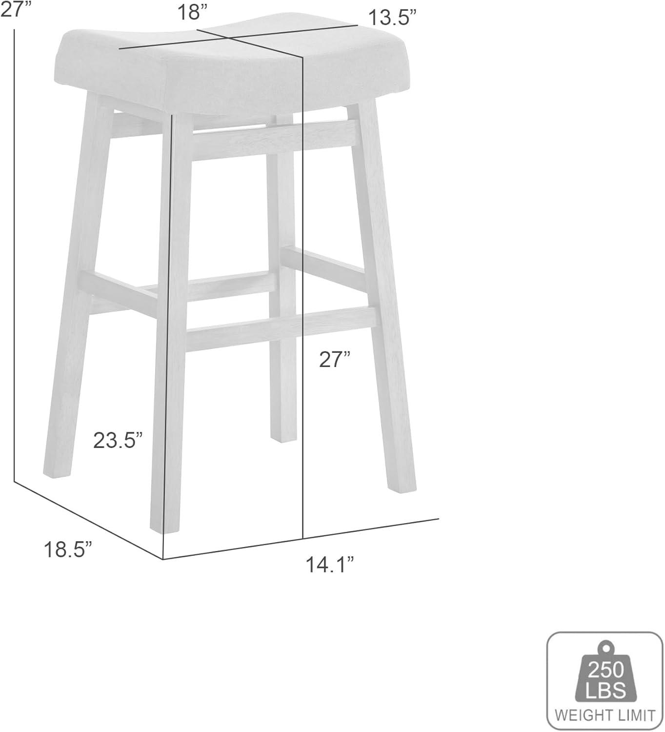 image:imageLenon Modern Farmhouse Wood Counter Height Kitchen Bar Stool in Amber Glow Finish with Taupe Fabric Upholstered SeatCream