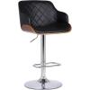 image:imageArmen Living Toby Faux Leather Swivel Barstool Adjustable Gray and BlackBlackChrome