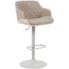 image:imageArmen Living Toby Faux Leather Swivel Barstool Adjustable Gray and BlackTaupeIvory